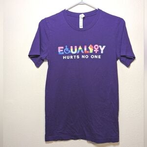 Equality hurts no one purple t-shirt women's small